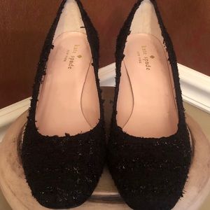 Kate Spade Dolores Black Tweed pumps size 7.5